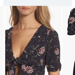 Bardot cut our floral dress
